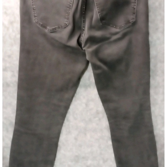 Madewell Jeans Sz 26 Black 9 Inch High Rise Skinny Distressed Raw Hem Light Wash - Picture 13 of 16